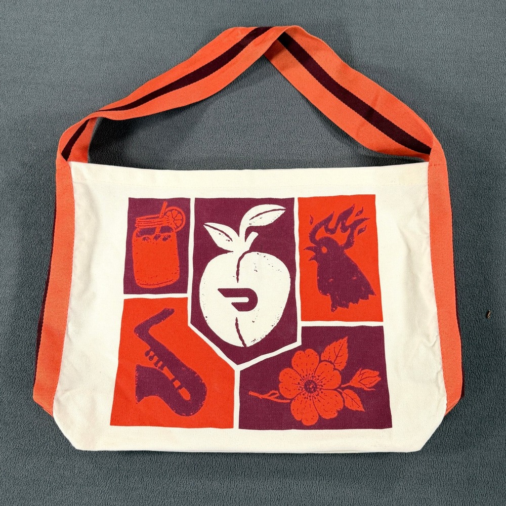 DoorDash Atlanta Canvas Tote Bag Orange Purple Graphic ATL Peach Hot Chicken